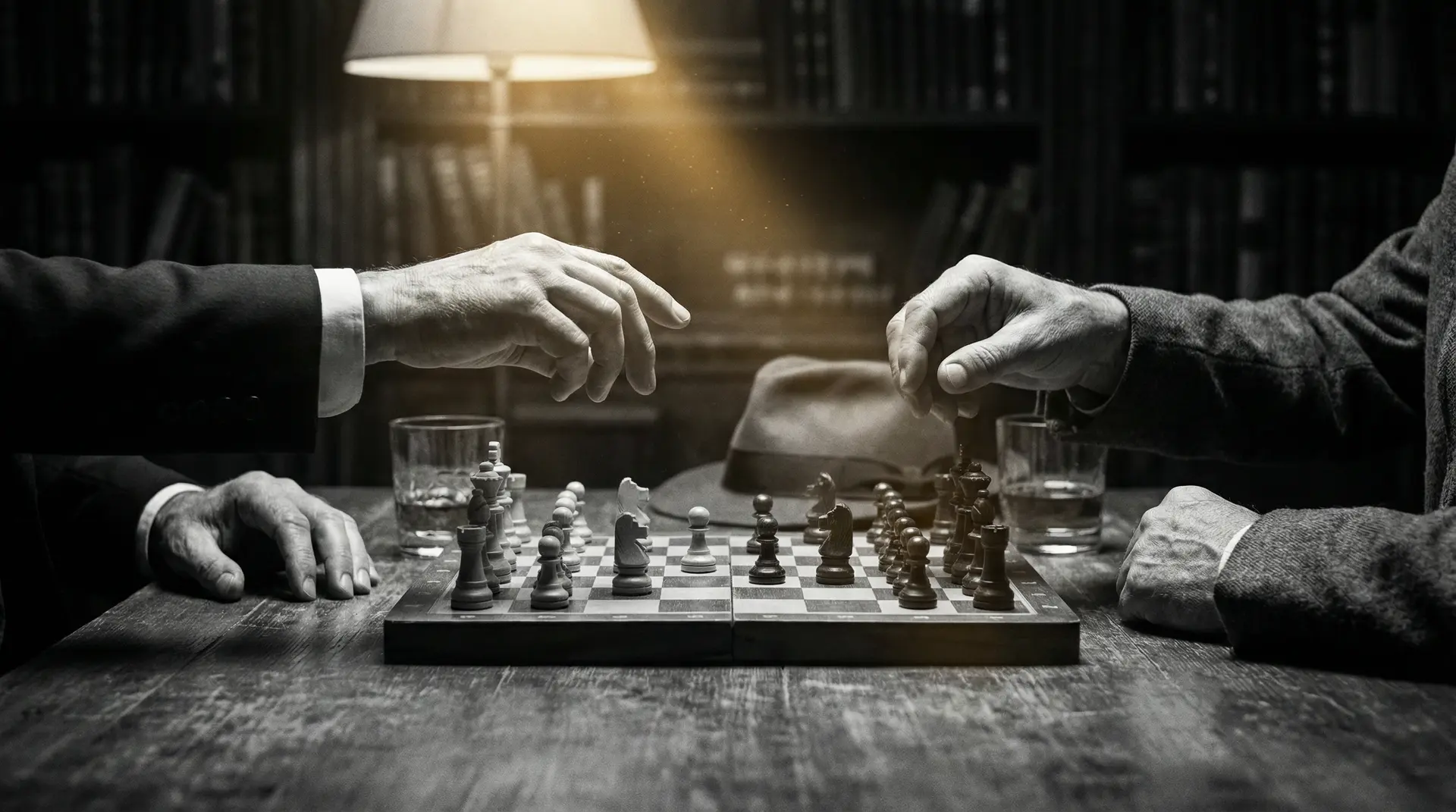 加藤鹰作品 全部 艺术探索系列 - 非线性叙事，棋盘上的对弈象征命运的交错
